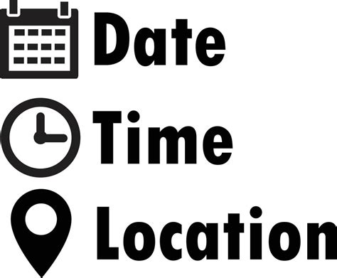 Information, Dates and Locations .